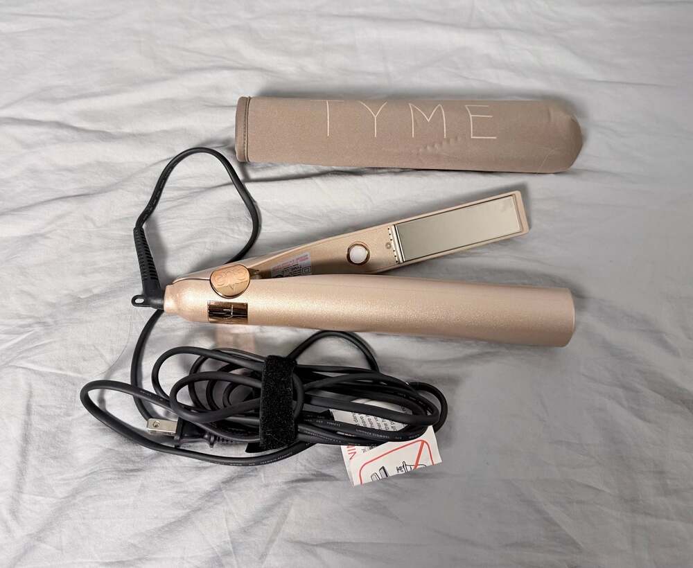 TYME Iron Pro 2-in-1 Hair Curler and Straightener in Rose Gold